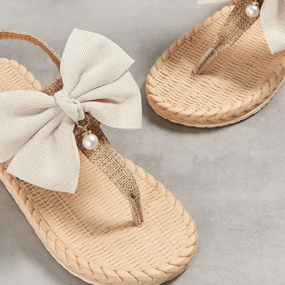 Women's Bow Pearl Sandals